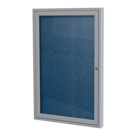 Ghent Ghent Enclosed Bulletin Board - Outdoor / Indoor - Vinyl - 36" x 36" H - Navy PA13636VX-195